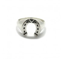 R001916 Stylish Sterling Silver Ring Stamped Solid 925 Horseshoe Handmade